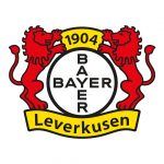 Logo des Fußballvereins Bayer Leverkusen mit zwei roten Löwen, Text 1904, Symbol für Wirtschaftskooperationen.