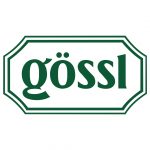 Grüner Text gössl in Kleinbuchstaben, eingerahmt von einem grün umrandeten Rechteck, das Wirtschaftskooperationen symbolisiert.